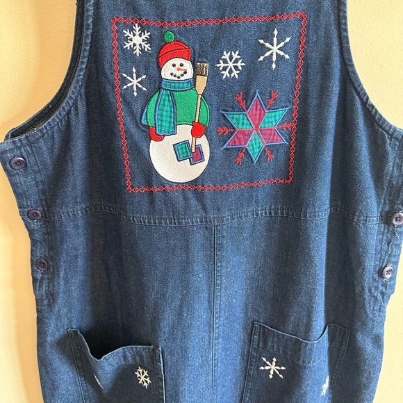 Snowman denim overall dress - Picture 4 of 8